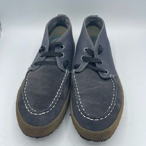 SeaVees Bayside Mocs US 9.5 Men's Suede Blue Chukka Boot Shoe Canvas Moccasin